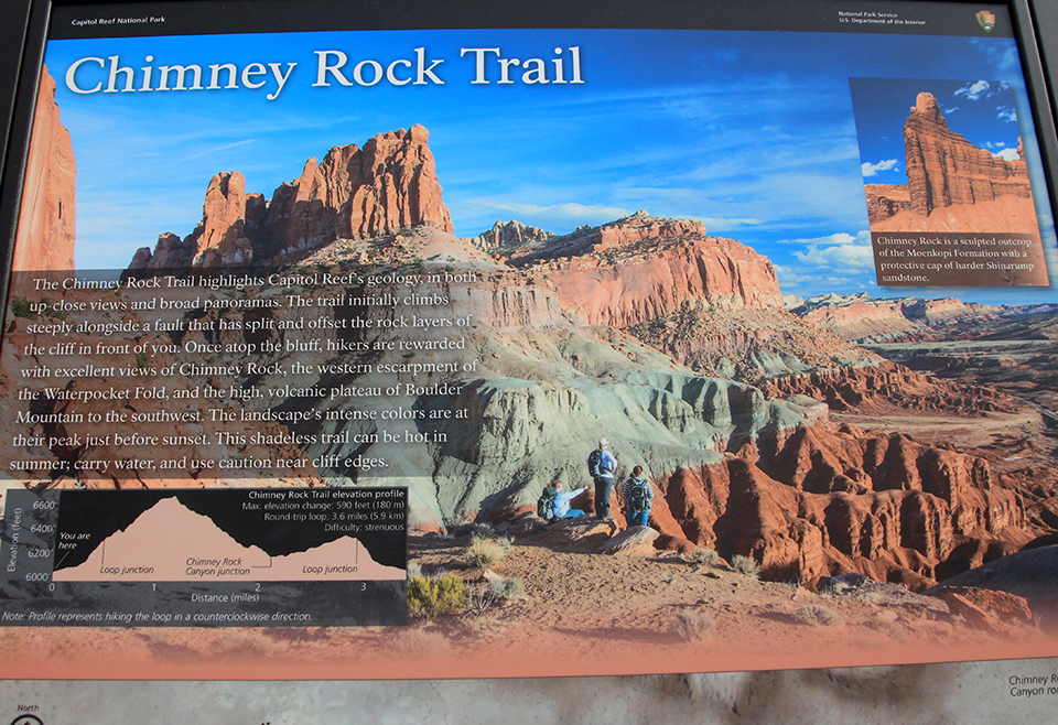 Chimney Rock at Capitol Reef